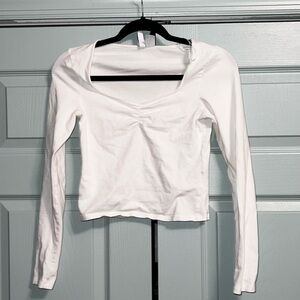 Women's White Long Sleeve Top